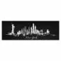 Preview: Trendiges Wandbild: New Yorker Skyline als weiße Zeichnung auf schwarzem Hintergrund.Ideal für New York-Liebhaber. Preview: Trendiges Wandbild: New Yorker Skyline als weiße Zeichnung auf schwarzem Hintergrund.Ideal für New York-Liebhaber.